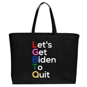 Let's Get Biden To Quit Lets Get Biden To Quit Cotton Canvas Jumbo Tote