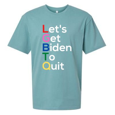 Let's Get Biden To Quit Lets Get Biden To Quit Sueded Cloud Jersey T-Shirt