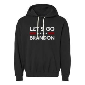 Let’s Go Brandon Conservative US Flag Gift Garment-Dyed Fleece Hoodie