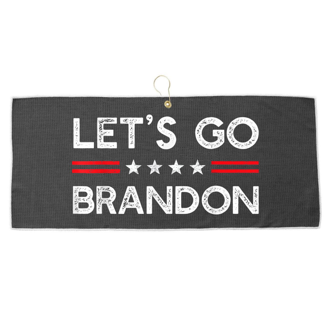 Let’s Go Brandon Conservative US Flag Gift Large Microfiber Waffle Golf Towel