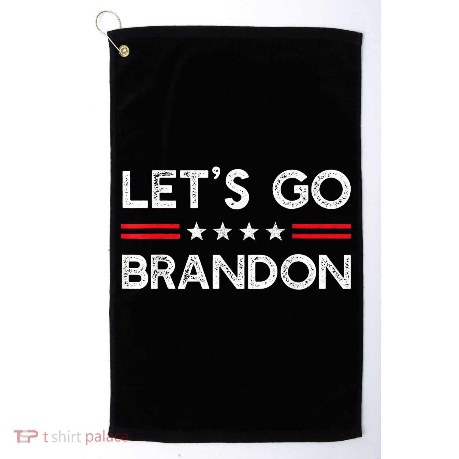 Let’s Go Brandon Conservative US Flag Gift Golf Towel