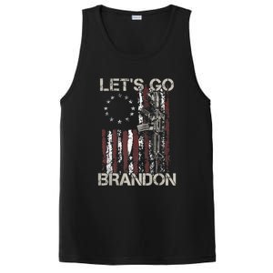 Lets Go Brandon Gun American Flag Patriots Let's Go Brandon PosiCharge Competitor Tank