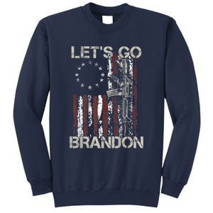 Lets Go Brandon Gun American Flag Patriots Let's Go Brandon Sweatshirt