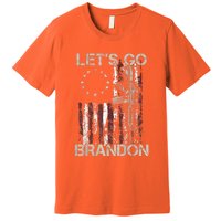 Lets Go Brandon Gun American Flag Patriots Let's Go Brandon Premium T-Shirt