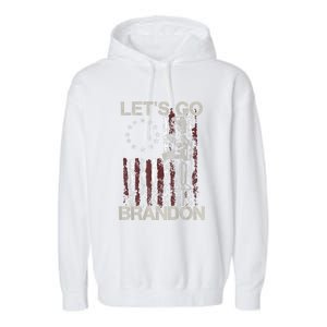 Lets Go Brandon Gun American Flag Patriots Let's Go Brandon Garment-Dyed Fleece Hoodie