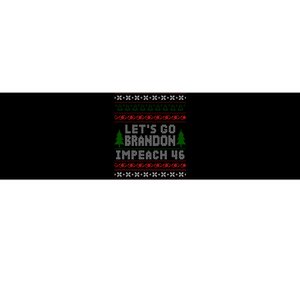 Let''s Go Brandon Impeach 46 Anti Biden Chant Ugly Christmas Bumper Sticker