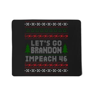 Let''s Go Brandon Impeach 46 Anti Biden Chant Ugly Christmas Mousepad