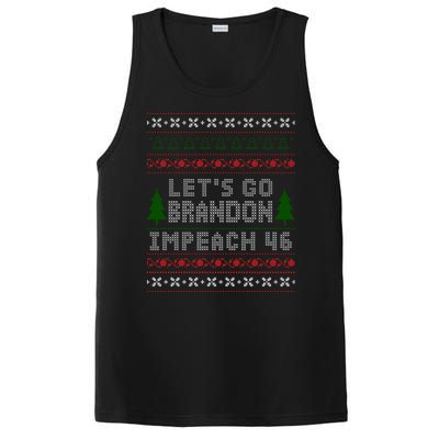 Let''s Go Brandon Impeach 46 Anti Biden Chant Ugly Christmas PosiCharge Competitor Tank