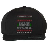 Let''s Go Brandon Impeach 46 Anti Biden Chant Ugly Christmas Wool Snapback Cap