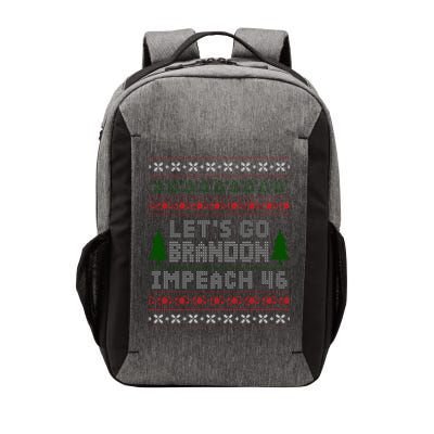 Let''s Go Brandon Impeach 46 Anti Biden Chant Ugly Christmas Vector Backpack