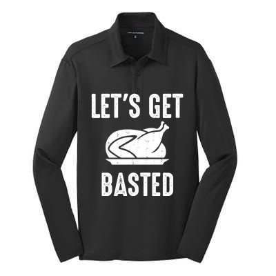 Lets Get Basted Gift Silk Touch Performance Long Sleeve Polo