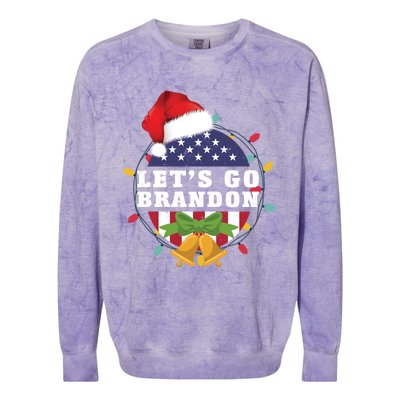 Lets Go Brandon Christmas Theme Gift Colorblast Crewneck Sweatshirt