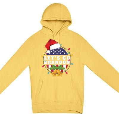 Lets Go Brandon Christmas Theme Gift Premium Pullover Hoodie