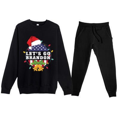 Lets Go Brandon Christmas Theme Gift Premium Crewneck Sweatsuit Set