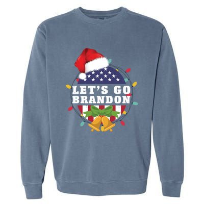 Lets Go Brandon Christmas Theme Gift Garment-Dyed Sweatshirt