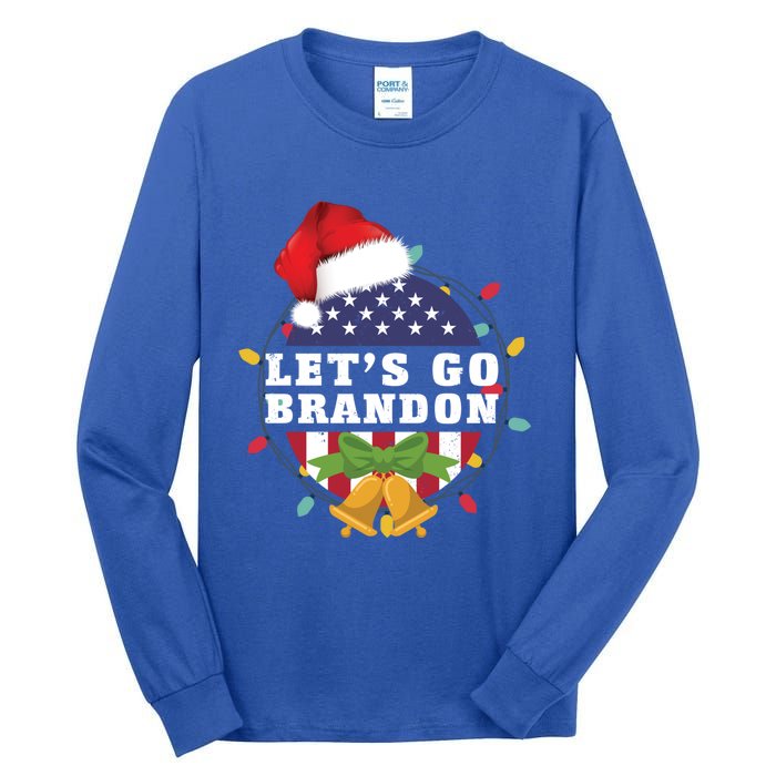 Lets Go Brandon Christmas Theme Gift Tall Long Sleeve T-Shirt