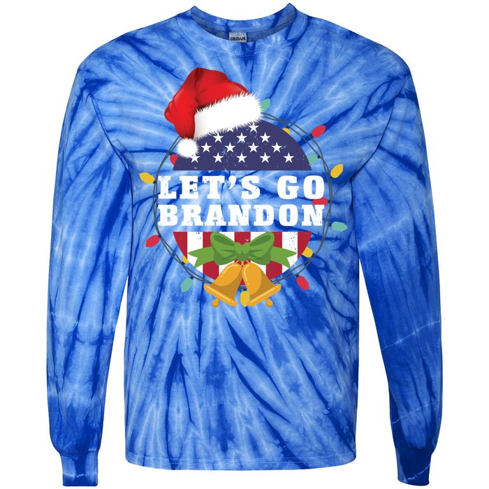 Lets Go Brandon Christmas Theme Gift Tie-Dye Long Sleeve Shirt