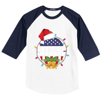 Lets Go Brandon Christmas Theme Gift Baseball Sleeve Shirt