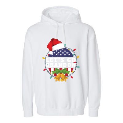 Lets Go Brandon Christmas Theme Gift Garment-Dyed Fleece Hoodie