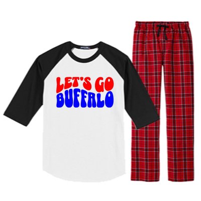 LetS Go Buffalo Football Chant Fun Team Gear Raglan Sleeve Pajama Set