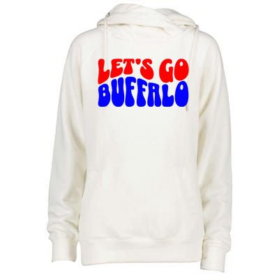 LetS Go Buffalo Football Chant Fun Team Gear Womens Funnel Neck Pullover Hood