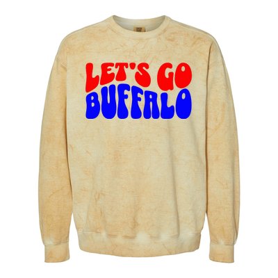 LetS Go Buffalo Football Chant Fun Team Gear Colorblast Crewneck Sweatshirt