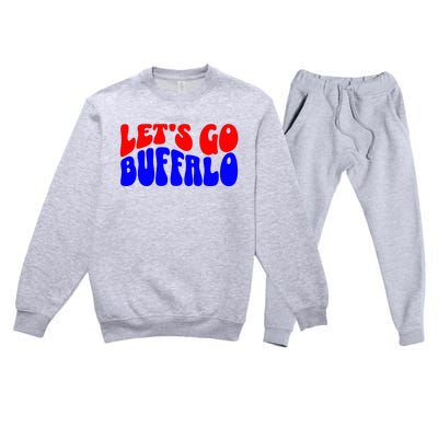 LetS Go Buffalo Football Chant Fun Team Gear Premium Crewneck Sweatsuit Set