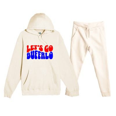 LetS Go Buffalo Football Chant Fun Team Gear Premium Hooded Sweatsuit Set