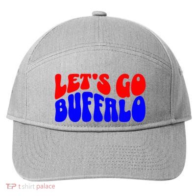 LetS Go Buffalo Football Chant Fun Team Gear 7-Panel Snapback Hat