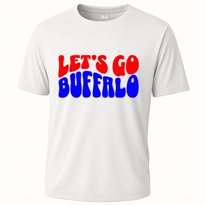 LetS Go Buffalo Football Chant Fun Team Gear Cooling Performance Crew T-Shirt
