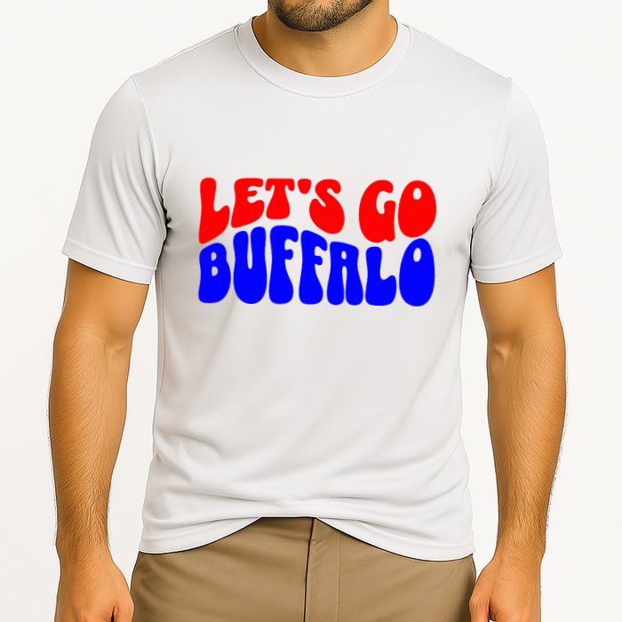 LetS Go Buffalo Football Chant Fun Team Gear Cooling Performance Crew T-Shirt