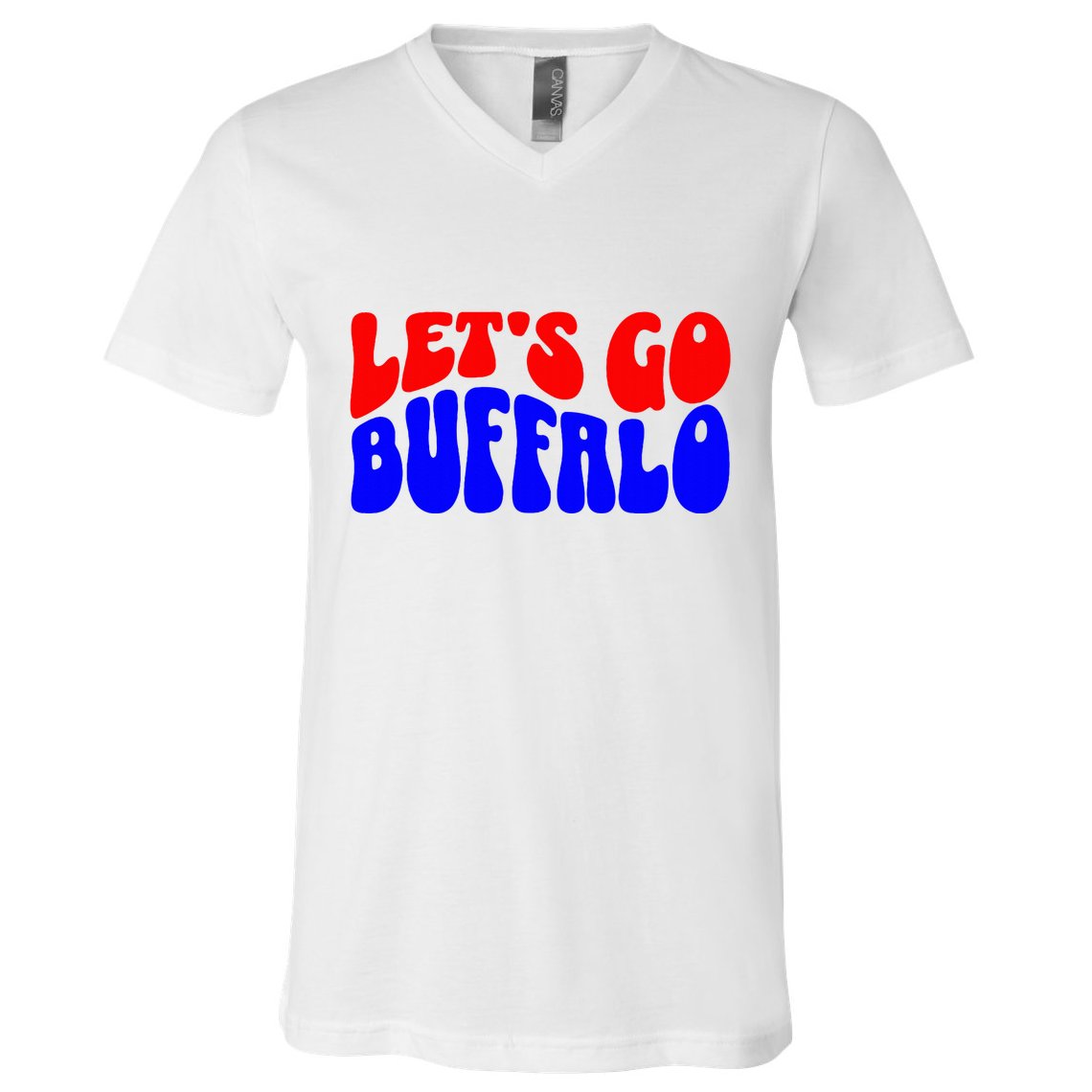 LetS Go Buffalo Football Chant Fun Team Gear V-Neck T-Shirt