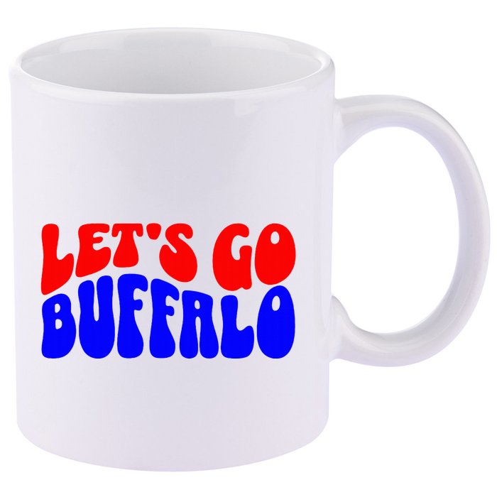 LetS Go Buffalo Football Chant Fun Team Gear 11oz C Handle Ceramic Mug