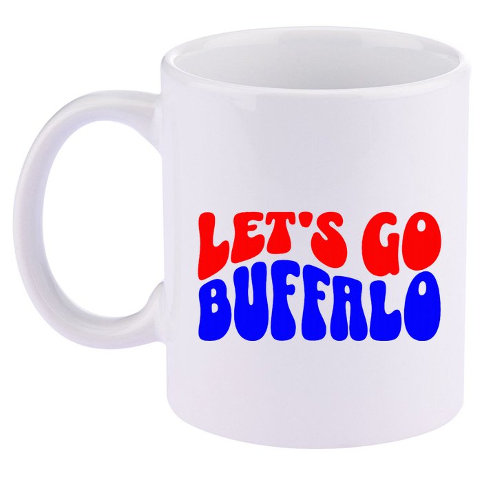 LetS Go Buffalo Football Chant Fun Team Gear 11oz C Handle Ceramic Mug