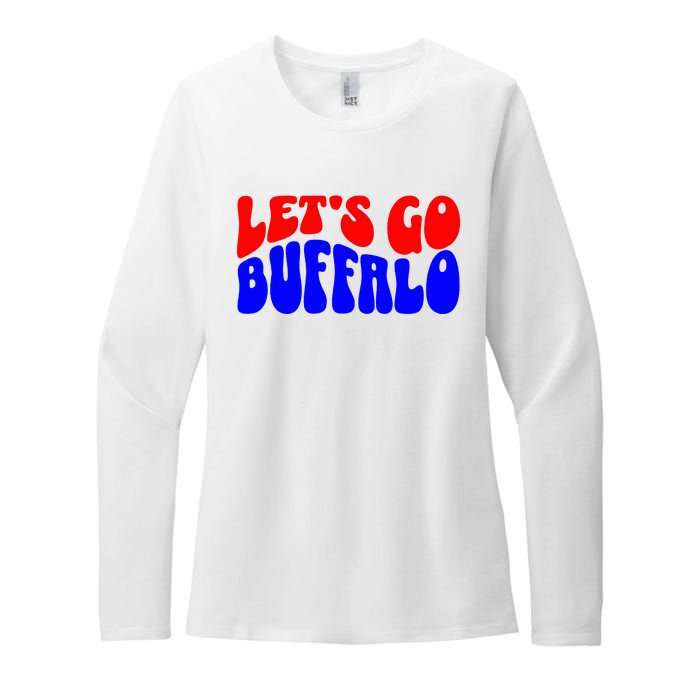 LetS Go Buffalo Football Chant Fun Team Gear Womens CVC Long Sleeve Shirt