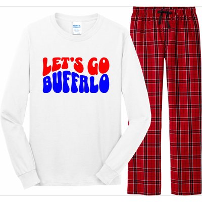 LetS Go Buffalo Football Chant Fun Team Gear Long Sleeve Pajama Set