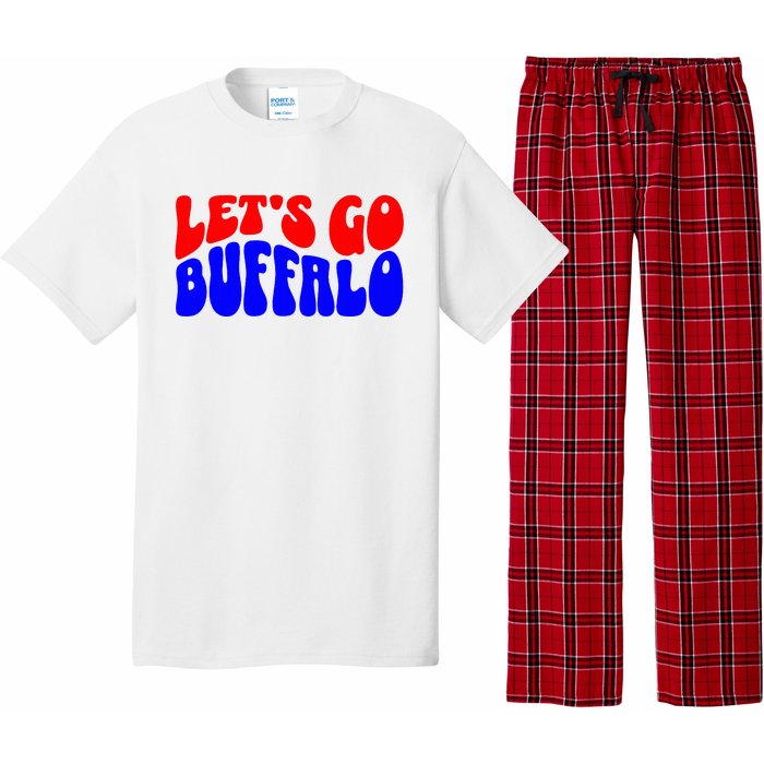 LetS Go Buffalo Football Chant Fun Team Gear Pajama Set