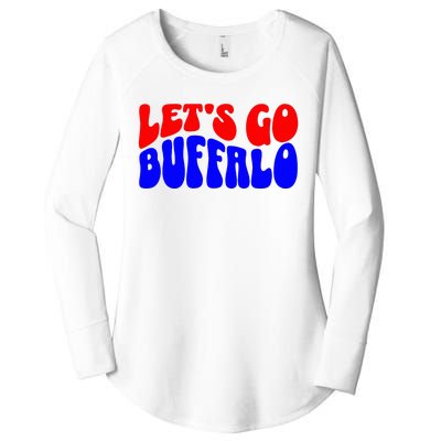 LetS Go Buffalo Football Chant Fun Team Gear Women's Perfect Tri Tunic Long Sleeve Shirt