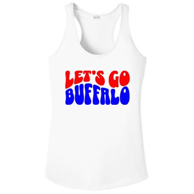 LetS Go Buffalo Football Chant Fun Team Gear Ladies PosiCharge Competitor Racerback Tank