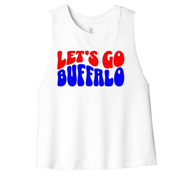 LetS Go Buffalo Football Chant Fun Team Gear Women's Racerback Cropped Tank