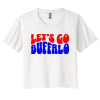 LetS Go Buffalo Football Chant Fun Team Gear Women's Crop Top Tee