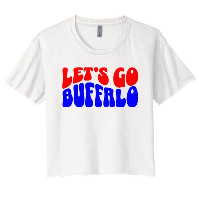 LetS Go Buffalo Football Chant Fun Team Gear Women's Crop Top Tee