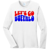 LetS Go Buffalo Football Chant Fun Team Gear Ladies Long Sleeve Shirt