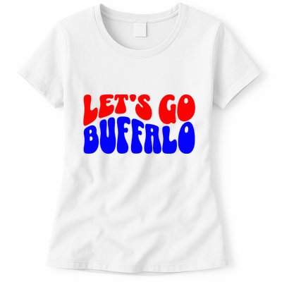 LetS Go Buffalo Football Chant Fun Team Gear Womens T-Shirt