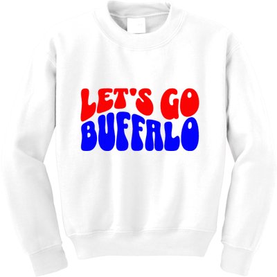 LetS Go Buffalo Football Chant Fun Team Gear Kids Sweatshirt