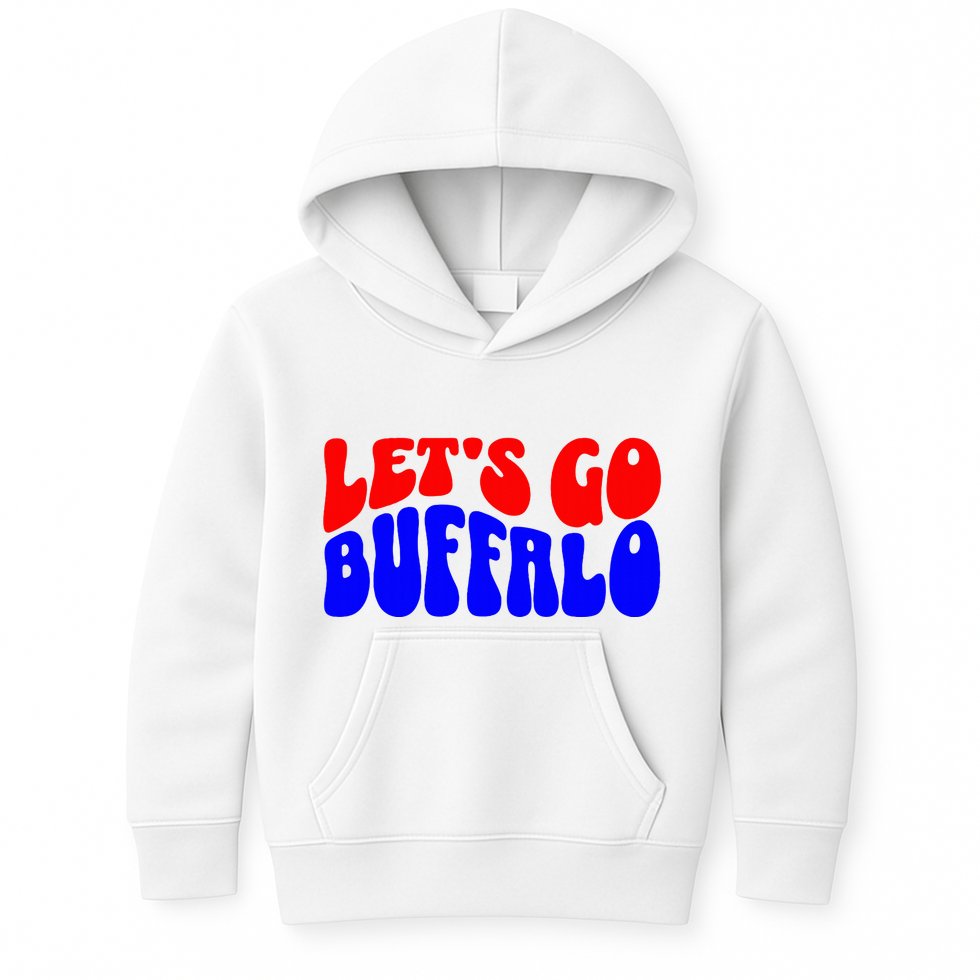 LetS Go Buffalo Football Chant Fun Team Gear Kids Hoodie