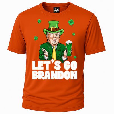 Lets Go Brandon St PatrickS Day Trump Beer And America Gift Cooling Performance Crew T-Shirt