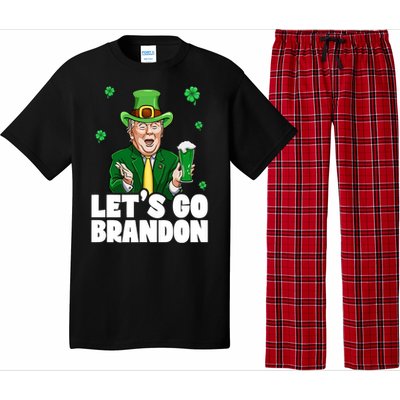 Lets Go Brandon St PatrickS Day Trump Beer And America Gift Pajama Set