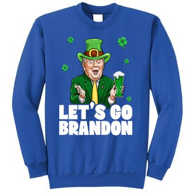 Lets Go Brandon St PatrickS Day Trump Beer And America Gift Sweatshirt