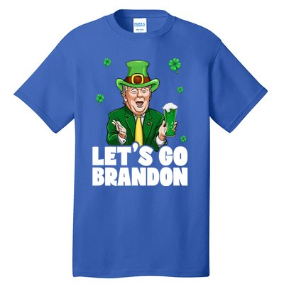 Lets Go Brandon St PatrickS Day Trump Beer And America Gift Tall T-Shirt